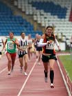 Kate Avery (Shildon) lwins the 1500 metresat the 2012 England and North Champs.